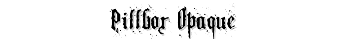 Pillbox Opaque font